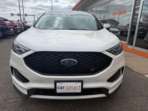 White Platinum Clearcoat Metallic 2019 Ford Edge ST
