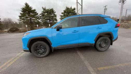 Blue Flame / Ice Edge Roof 2021 Toyota RAV4 LE