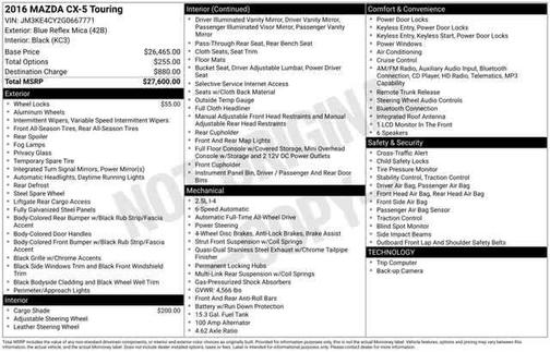 2016 Mazda CX-5 Touring