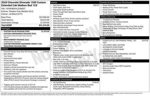 2020 Chevrolet Silverado 1500 Custom