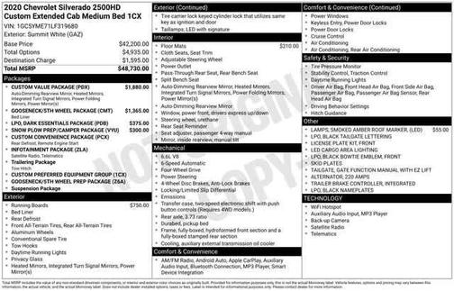 2020 Chevrolet Silverado 2500 Custom
