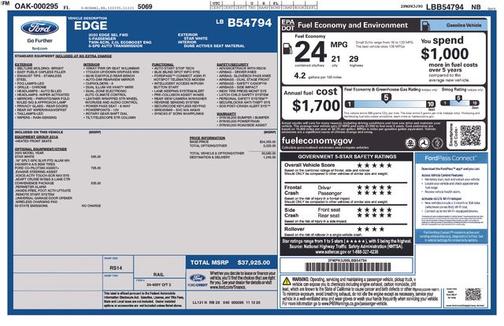 STAR WHITE 2020 Ford Edge SEL