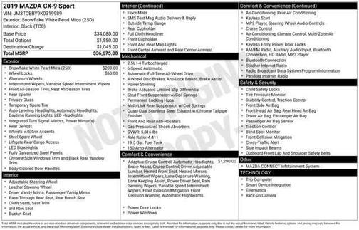 2019 Mazda CX-9 Sport
