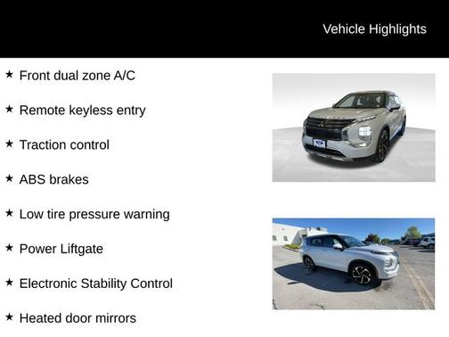 White 2022 Mitsubishi Outlander SE