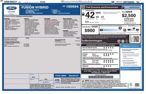 2019 Ford Fusion Hybrid SE