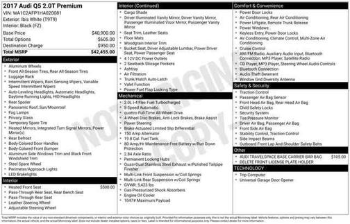 2017 Audi Q5 2.0T Premium