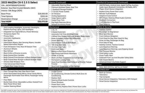 2023 Mazda CX-5 2.5 S Select Package