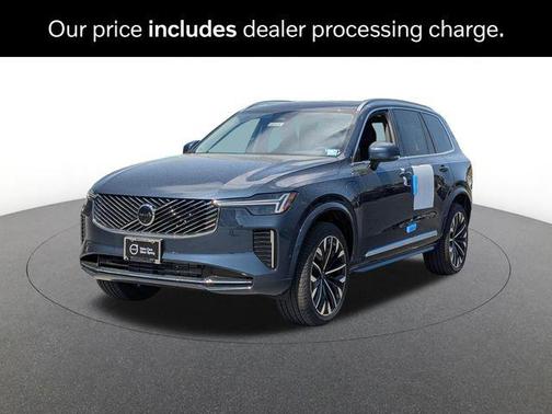Denim Blue Metallic 2026 Volvo XC90 Plug-In Hybrid Plus, T8 AWD, Electric/Gasoline, Bright, 6 Seats