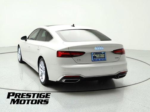 Glacier White Metallic 2024 Audi A5 Sportback 45 S line quattro Premium