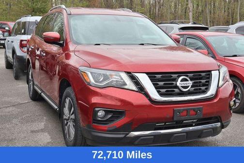 Red 2017 Nissan Pathfinder SV