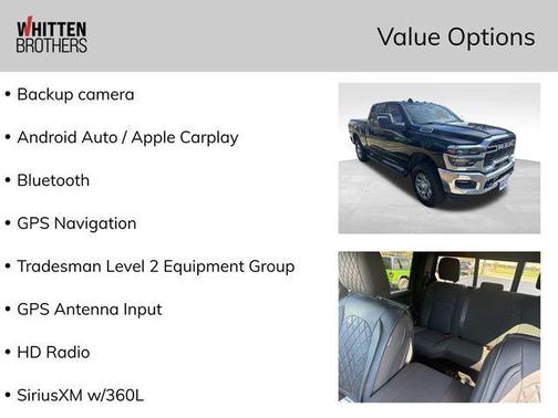 Diamond Black Crystal Pearlcoat 2025 RAM 2500 Tradesman Crew Cab 4x4 6'4' Box