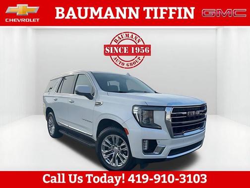 White Frost Tri-Coat 2021 GMC Yukon SLT