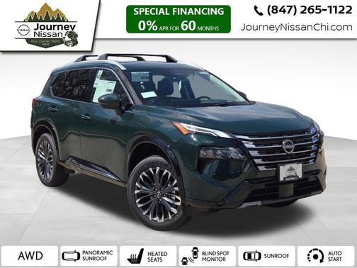 Obsidian Green 2026 Nissan Rogue Platinum