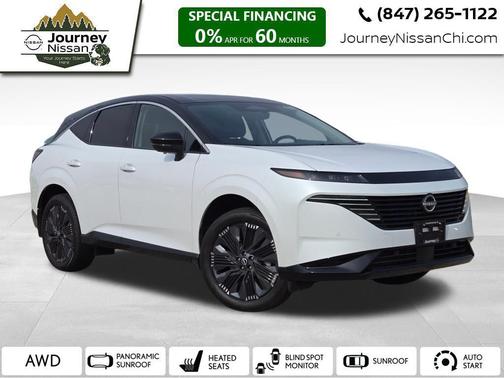 Everest White Pearl Tricoat/Super Black 2026 Nissan Murano Platinum