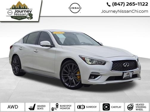 Majestic White 2021 INFINITI Q50 3.0t LUXE