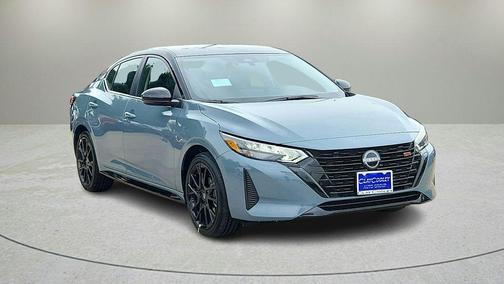 Atlantic Gray Metallic/Super Black 2025 Nissan Sentra SR