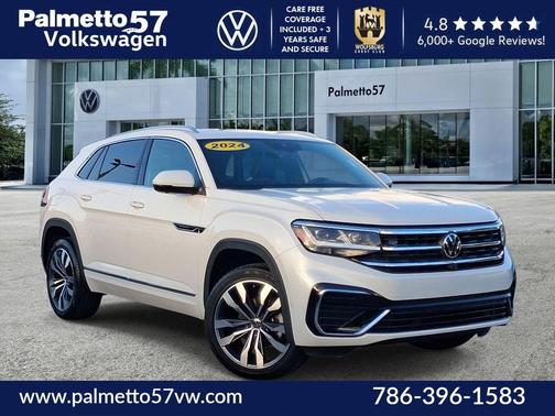 Opal White Pearl Effect 2023 Volkswagen Atlas Cross Sport 3.6L V6 SEL Premium R-Line