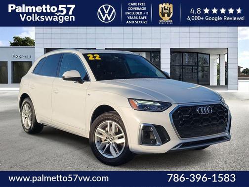 Glacier White Metallic 2022 Audi Q5 45 S line quattro Premium