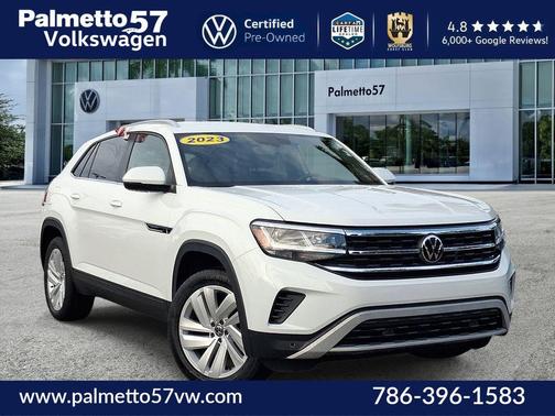 Pure White 2023 Volkswagen Atlas Cross Sport 2.0T SE w/Technology