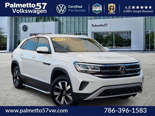 Pure White 2023 Volkswagen Atlas Cross Sport 2.0T SE