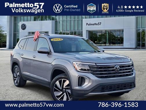Silver Bird Metallic 2024 Volkswagen Atlas 2.0T SE