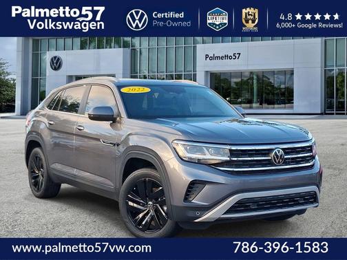 Platinum Gray Metallic 2022 Volkswagen Atlas Cross Sport 3.6L V6 SE w/Technology