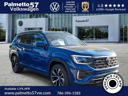 Lake Blue 2026 Volkswagen Atlas 2.0T SEL Premium R-Line