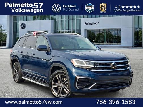 Tourmaline Blue Metallic 2022 Volkswagen Atlas 3.6 V6 SEL R-Line