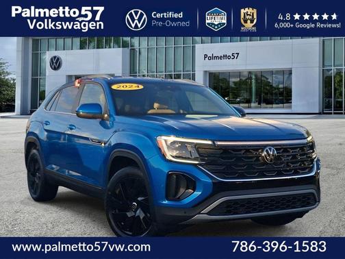 Kingfisher Blue 2024 Volkswagen Atlas Cross Sport 2.0T SE w/Technology
