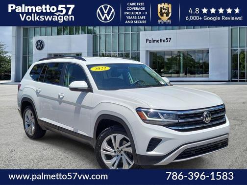 Pure White 2022 Volkswagen Atlas 3.6L SE w/Technology