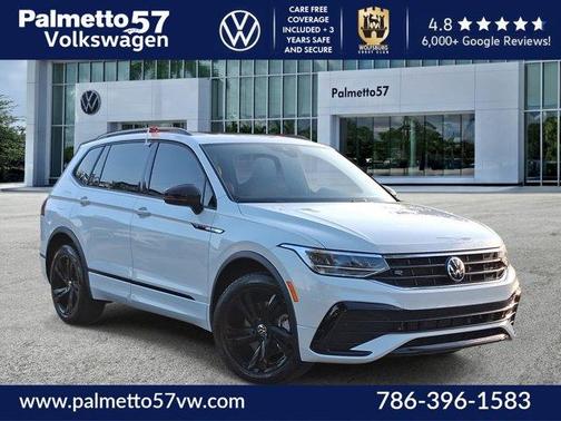 Opal White Pearl Effect 2024 Volkswagen Tiguan 2.0T SE R-Line Black