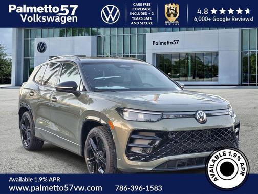 Avocado Green 2026 Volkswagen Tiguan 2.0T SE R-Line Black