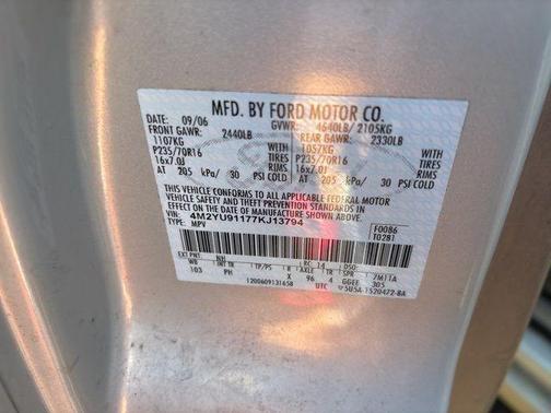 2007 Mercury Mariner Luxury