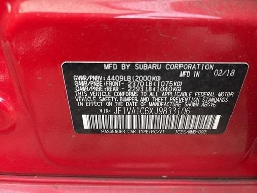 2018 Subaru WRX Premium