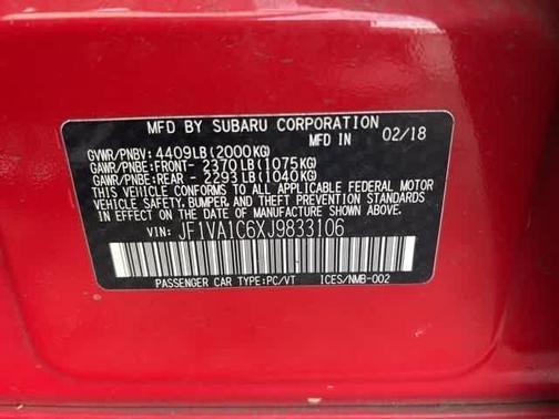 2018 Subaru WRX Premium