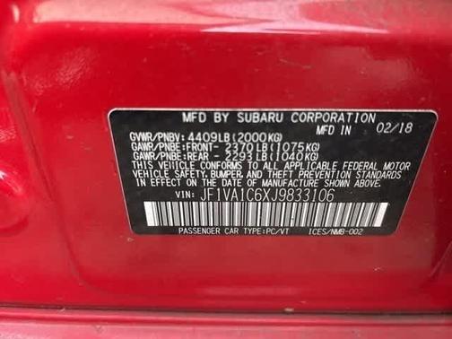 2018 Subaru WRX Premium