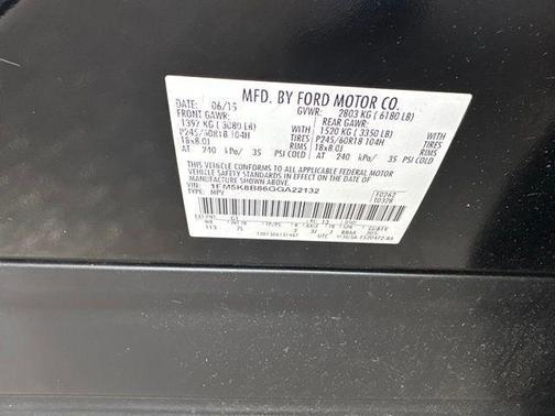 Shadow Black 2016 Ford Explorer Base