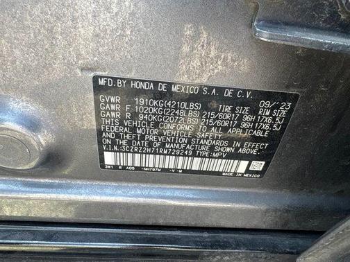 Modern Steel Metallic 2024 Honda HR-V EX-L