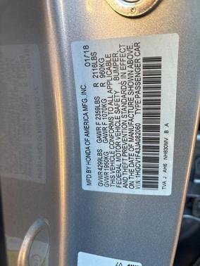 2018 Honda Accord EX