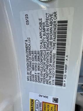 Platinum 2023 Honda Accord EX