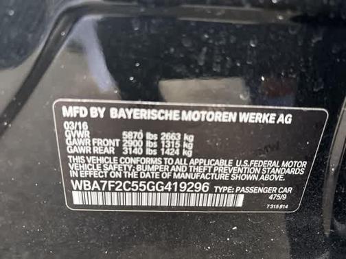 2016 BMW 750 i xDrive