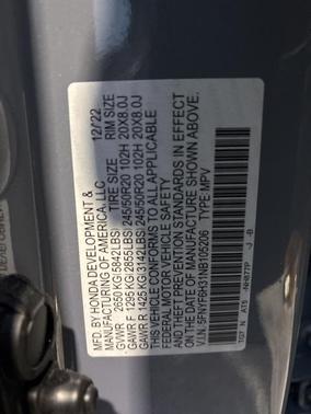 2022 Honda Pilot Sport