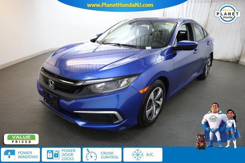 Aegean Blue Metallic 2019 Honda Civic LX
