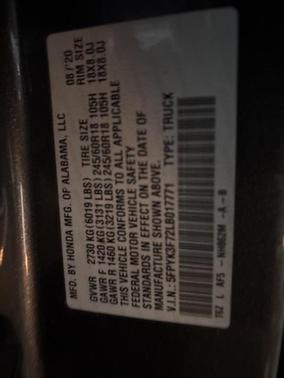 2020 Honda Ridgeline RTL-E