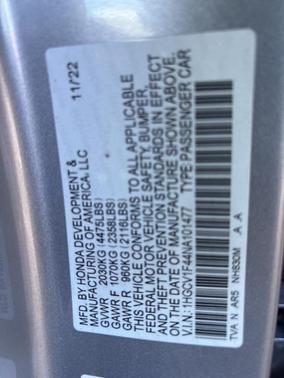 2022 Honda Accord Sport SE