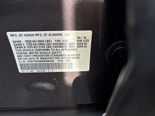 2019 Honda Pilot Touring 8-Passenger