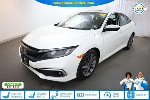 Platinum White Pearl 2019 Honda Civic EX-L