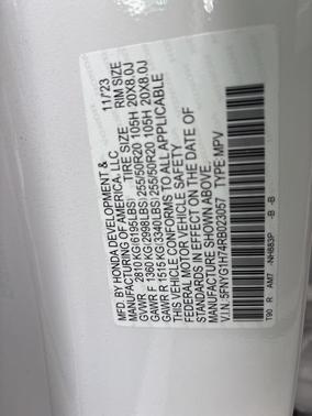 2024 Honda Pilot Touring