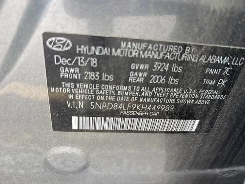 2019 Hyundai ELANTRA SEL