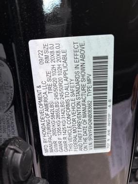 2022 Honda Pilot Special Edition